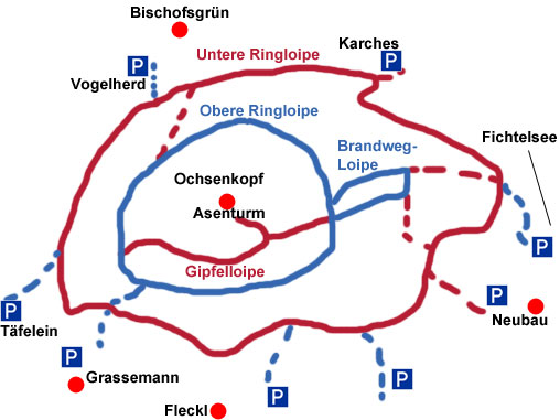 Loipenplan Ochsenkopf